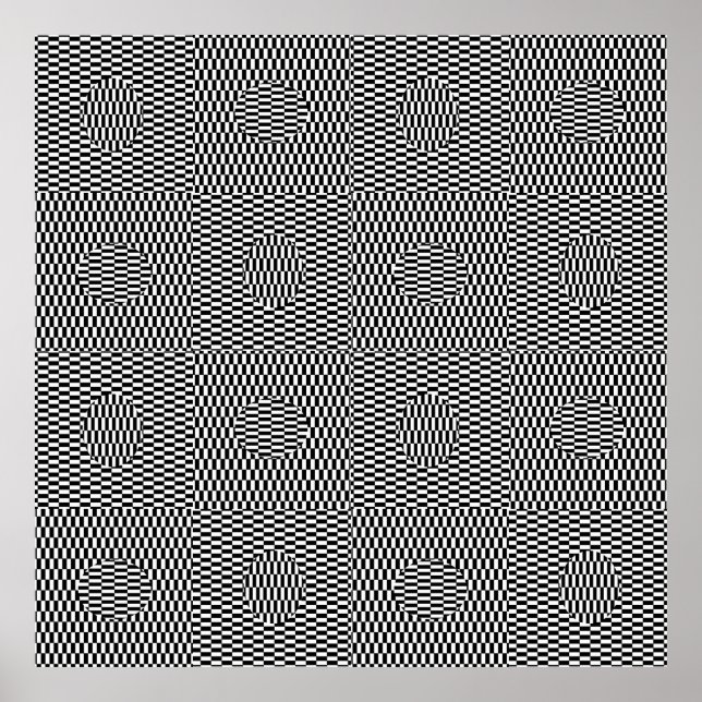 Poster Caça aos Ovos de Páscoa OpArt (Frente)