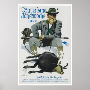 Poster Caça Arte Alemã Antiga Casa Esportes Cartaz Parede