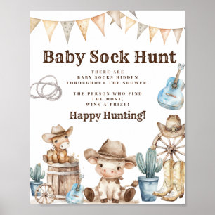 Poster Caça às meias no Aniversário de Vaquero Ocidental 