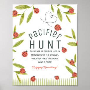 Poster Caça Chupeta Bebê Doida Ladybug Verde