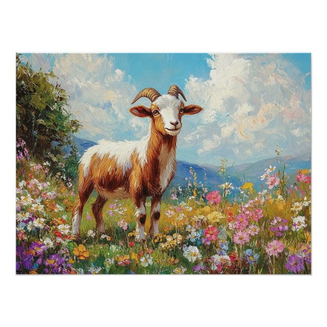 Póster Caça Coca-Colorida Prado de Flor Selvagem (Frente)