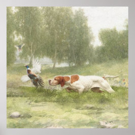 Poster Caça de faisão com ponteiro