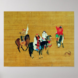 Póster Caça de Kublai Khan, dinastia de Yuan