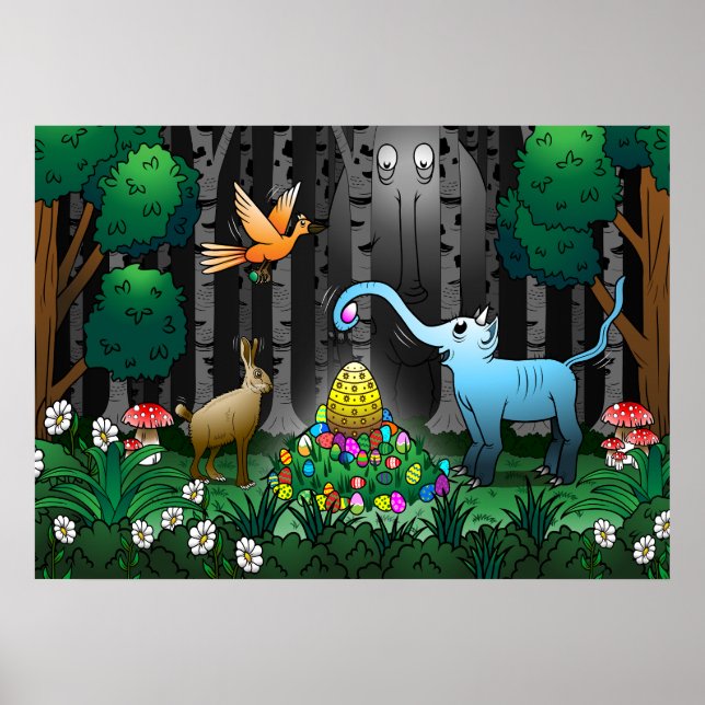 Poster Caça de Ovos de Páscoa (Frente)