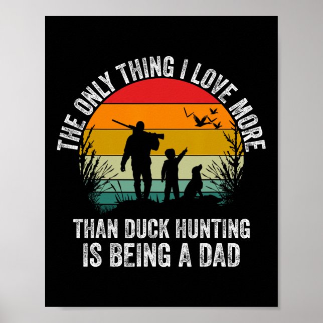 Poster Caça De Pato Engraçado Com Design De Cachorro De P (Frente)