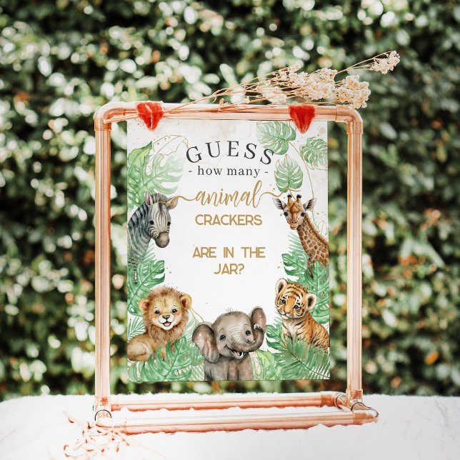 Poster Caça de salgadinhos de Chá de fraldas tropical (Criador carregado)