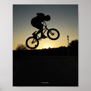 Poster Caça de salto de freestyler BMX