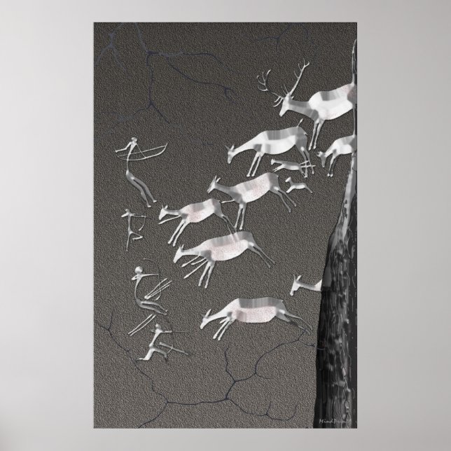 Poster Caça de Stag Lascaux (Frente)