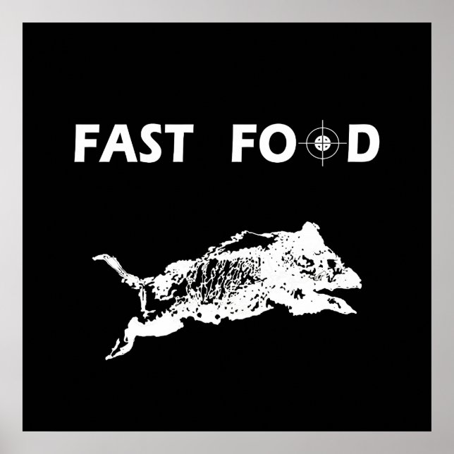 Poster Caça divertida de javali de fast food (Frente)