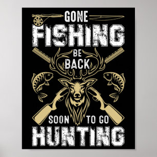 Poster Caça engraçada ao veado foi caçador para pesca