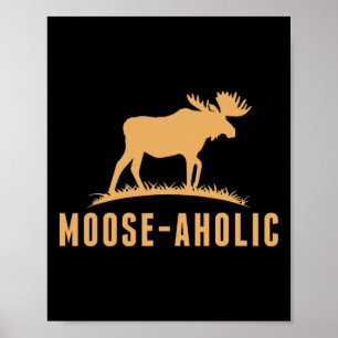Poster Caça Engraçada Mulheres Moso-Atólicas Homens Moose