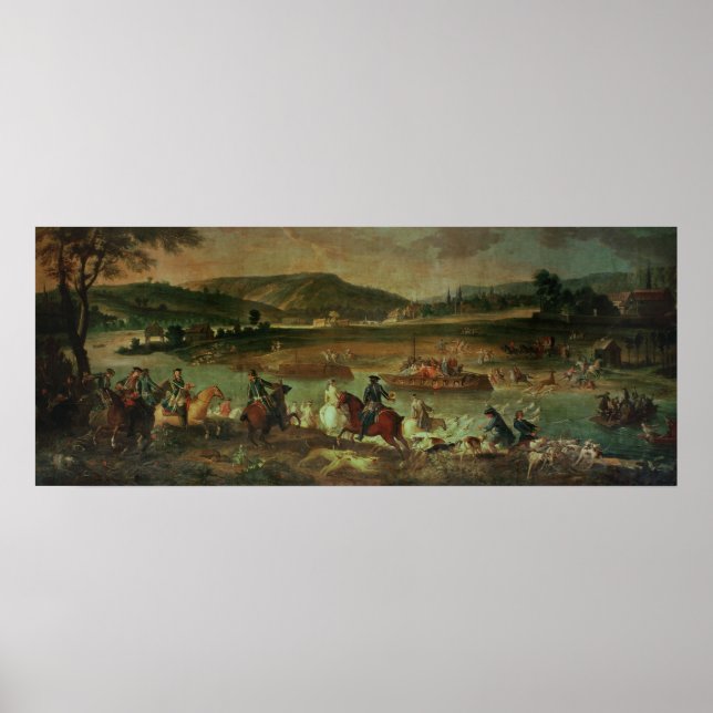 Poster Caça na Floresta em Compiegne (Frente)