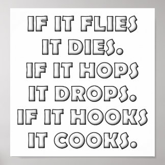 Poster Caça Poema Divertido Cartaz de Caça