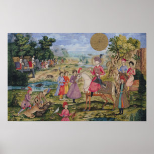 Poster Caça real, de Isfahan, Irã