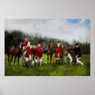 Póster Caçador - A caça à raposa - Tally-ho 1924