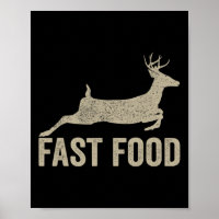 Caçador de Cervos de Fast Food - Camiseta Divertid