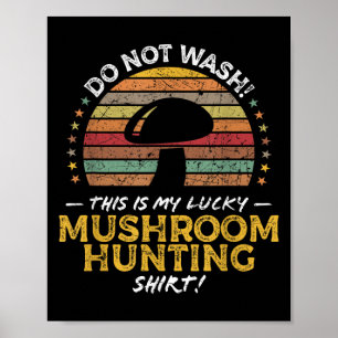 Poster Caçador de Cogumelos Engraçados Foraging Morel Cit