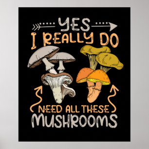 Poster Caçador de Cogumelos Fungi Forjando Morels Cogumel