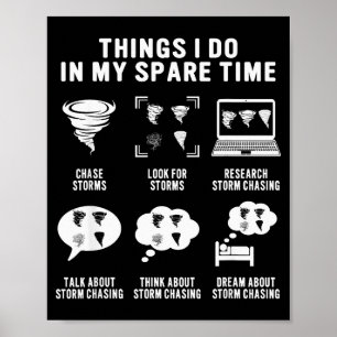 Poster Caçador de Furacões Caçador de Tornados Meteorolog
