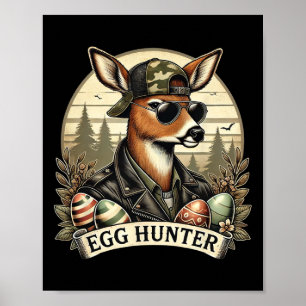 Poster Caçador De Ovos Buck Byckward Boné Deer Caçando Ea