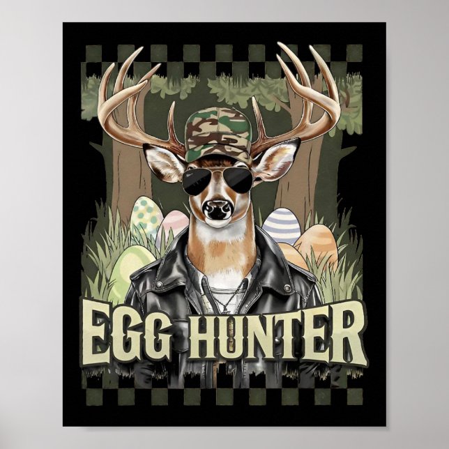 Poster Caçador De Ovos Buck Byckward Boné Deer Caçando Ea (Frente)