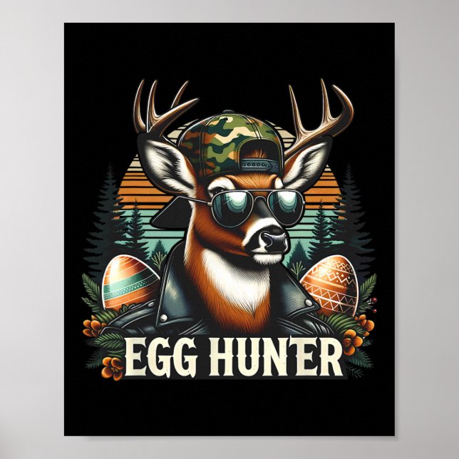 Poster Caçador De Ovos Buck Byckward Boné Deer Caçando Ea (Frente)