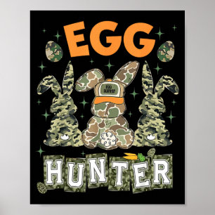 Poster Caçador de Ovos Veado Buck Camo Cap Caça de Veado 