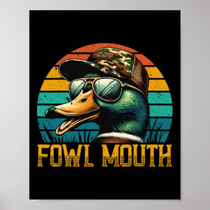 Poster Caçador de Pato Engraçado Camisa Pato de Boca Foga