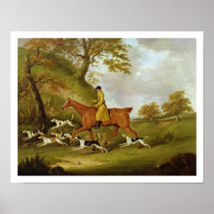 Póster Caçador e cães, 1809 (óleo em canvas)