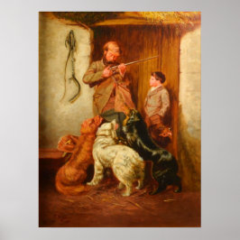 Poster Caçador e Menino por Arthur Fitzwilliam Tait 1876