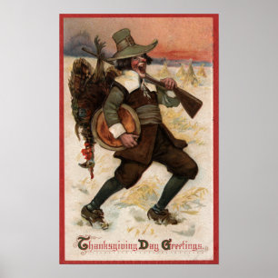 Póster Caçador muito feliz de Turquia