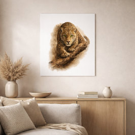 Poster Caçador Silencioso — Leopardo Africano