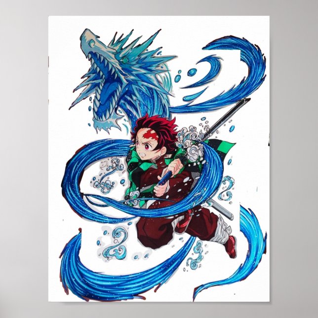 Poster Caçadora de demônios Tanjiro Kamado (Frente)