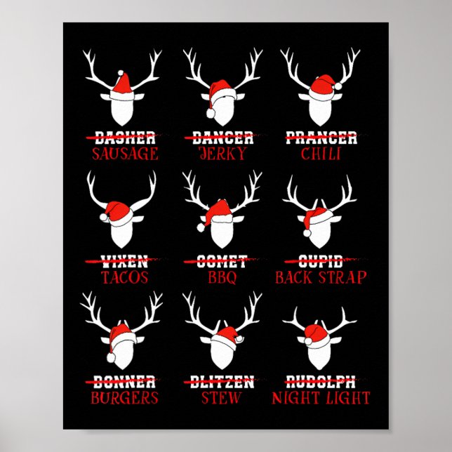 Poster Caçadores Engraçados De Vendedores De Natal Todos  (Frente)