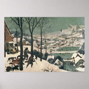 Póster Caçadores na neve - em janeiro de 1565