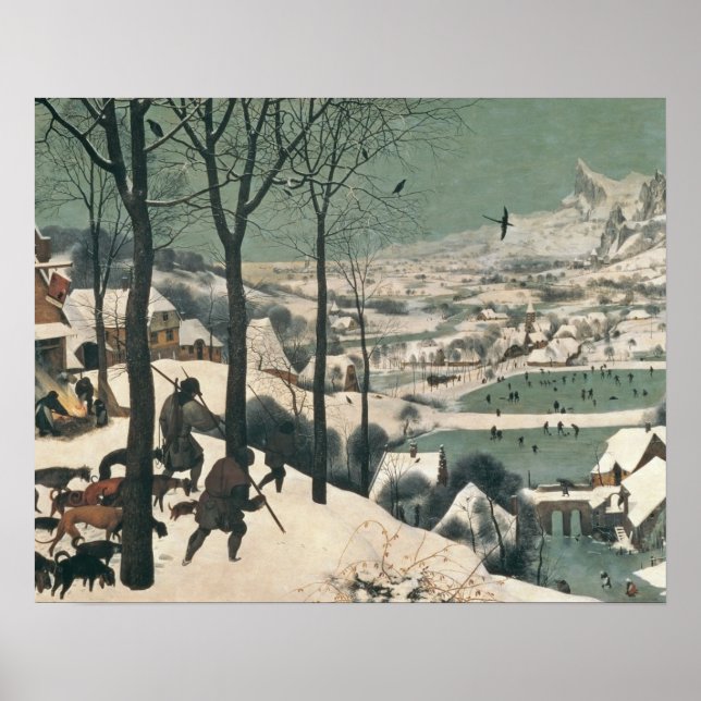 Poster Caçadores na neve - janeiro de 1565 (Frente)