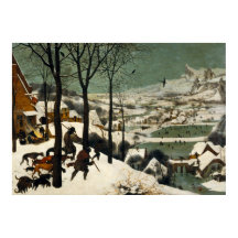 Caçadores na neve por Pieter Bruegel, o Velho