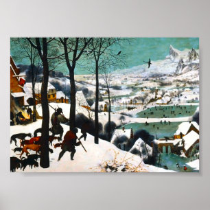 Poster Caçadores na Paisagem da Neve Pieter Bruegel