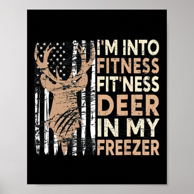 Poster Caçando lá estou na Malhação Deer Freezer Engraçad (Frente)