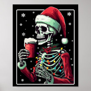 Poster Cacau de Bebendo esquelético - Xmas de chocolate q