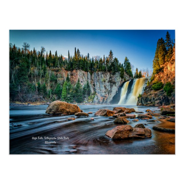 Póster Cachoeira Alta, Parque Tettegouche, Minnesota (Frente)