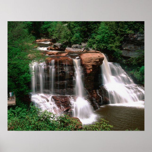 Poster Cachoeira Blackwater, Virgínia Ocidental, cênica, (Frente)