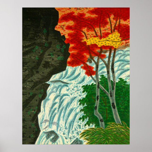 Poster Cachoeira Cabeça de Dragão em Nikko Maeda Masao 19 (Frente)