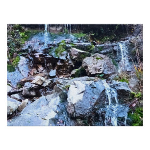 Póster Cachoeira Cênica da Montanha - Natureza Selvagem R