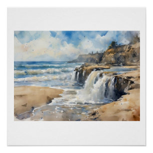 Póster Cachoeira Costeira de Sandcut,