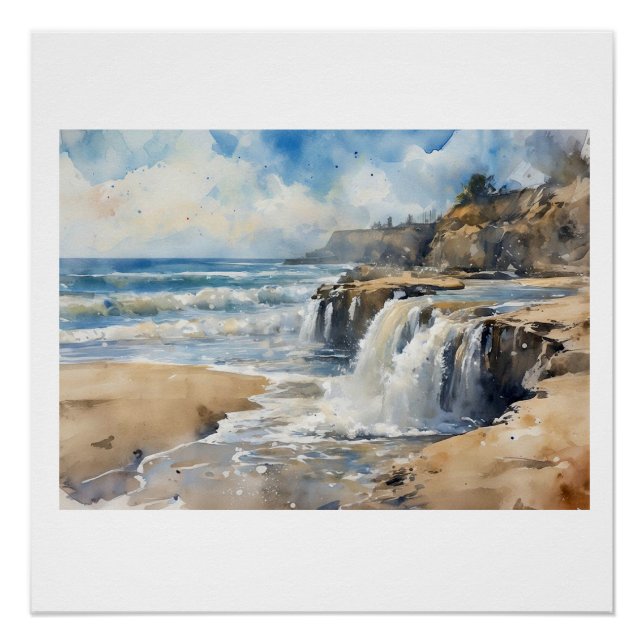 Póster Cachoeira Costeira de Sandcut,  (Frente)