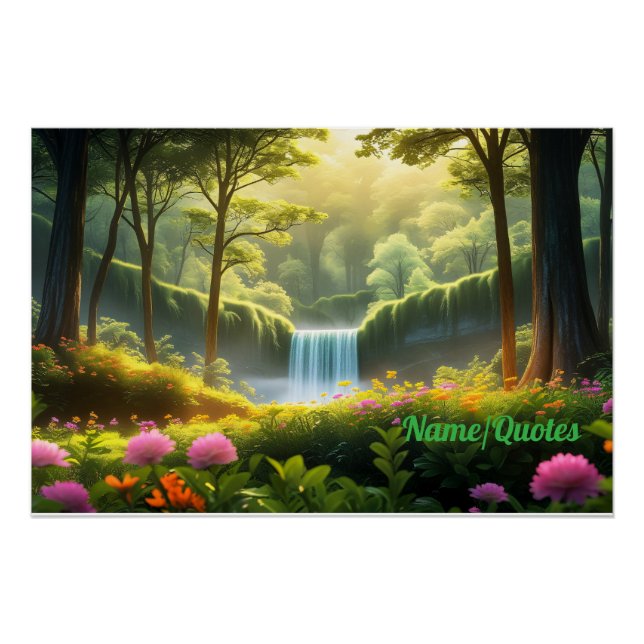Póster Cachoeira da Floresta Encantada (Frente)