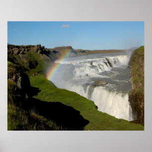 Póster Cachoeira de Gullfoss no verão