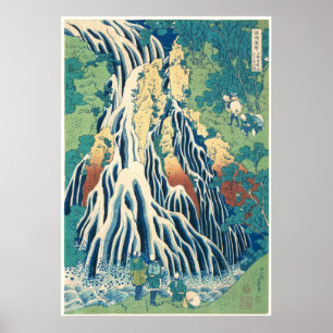 Póster Cachoeira de Kirifuri (Hiroshige)