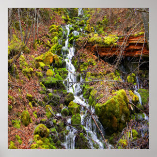 Poster Cachoeira de nascente de montanha.....